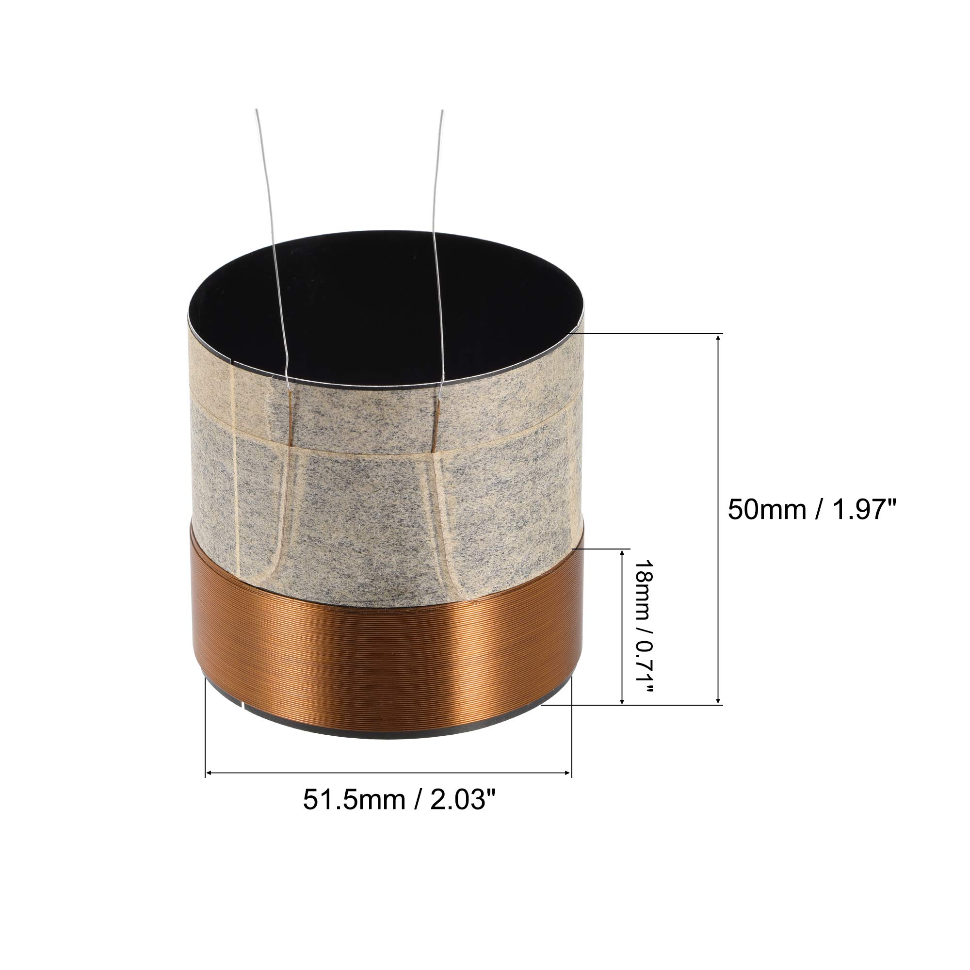 Uxcell Woofer Schwingspule – 2 Stück, 35,5 Mm Durchmesser, 2-lagiger Kupferdraht, Für Bass-Lautsprecher