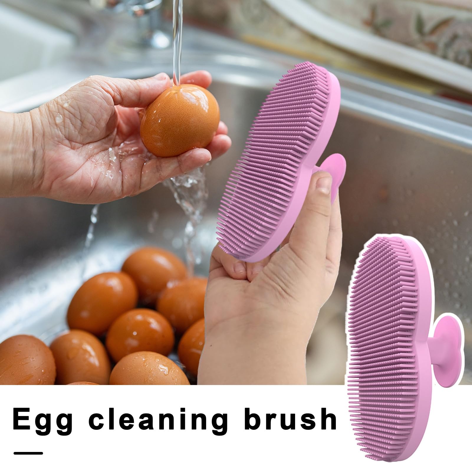 Amazon | 彼ユエヘ 簡単な卵洗浄ブラシ 特別に設計されたシリコン Amazon | 彼ユエヘ 簡単な卵洗浄ブラシ 特別に設計されたシリコン