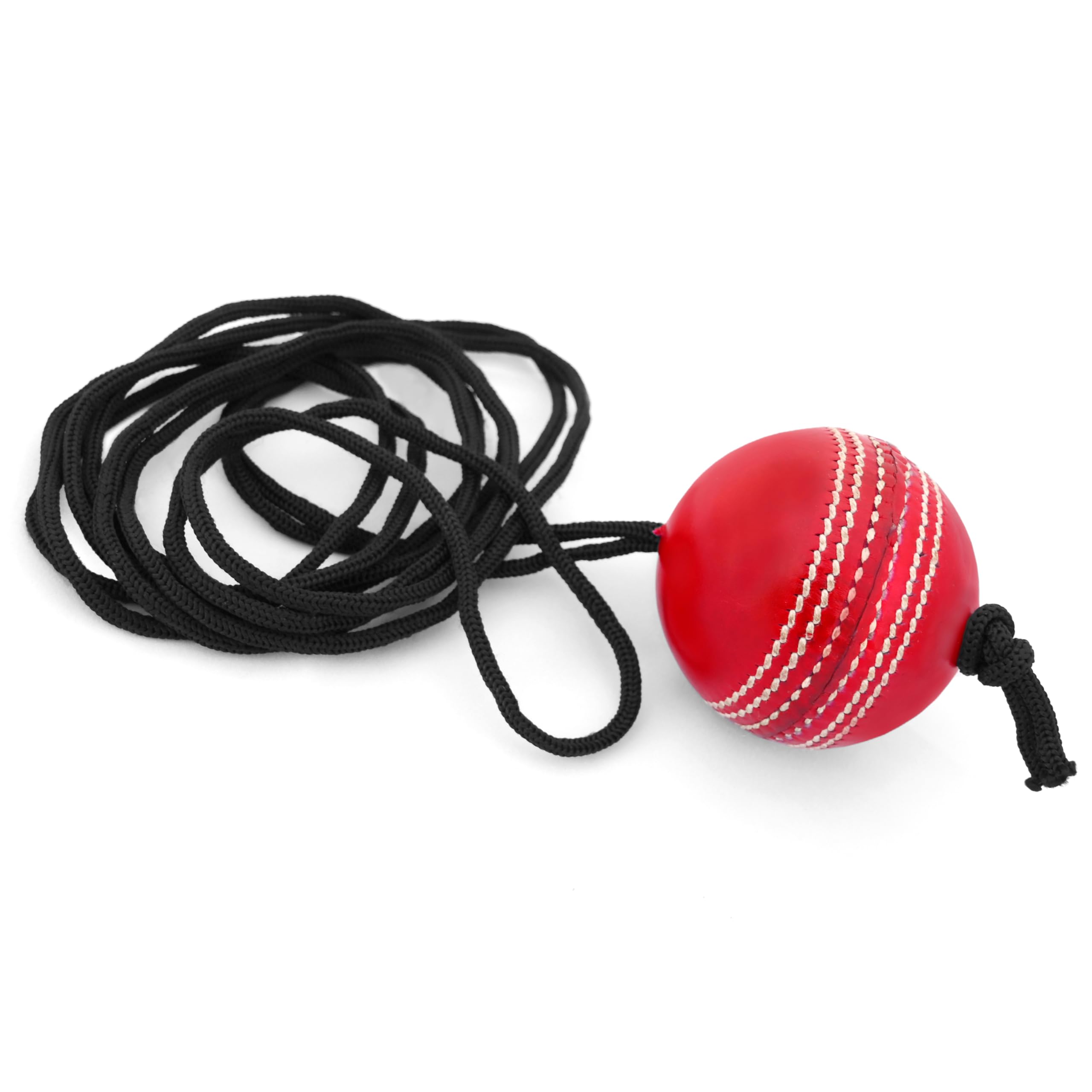 22YardsPro Cricket Practice String Ball - Hard Plastic & Leather Options For Batting Drills-268151