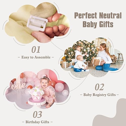 Miniatura 7 de Gimnasio de peluche 5 en 1 para bebés, tapete para el tiempo de barriga, tapete de juego, gimnasio para bebés, tapete de actividades con gimnasio