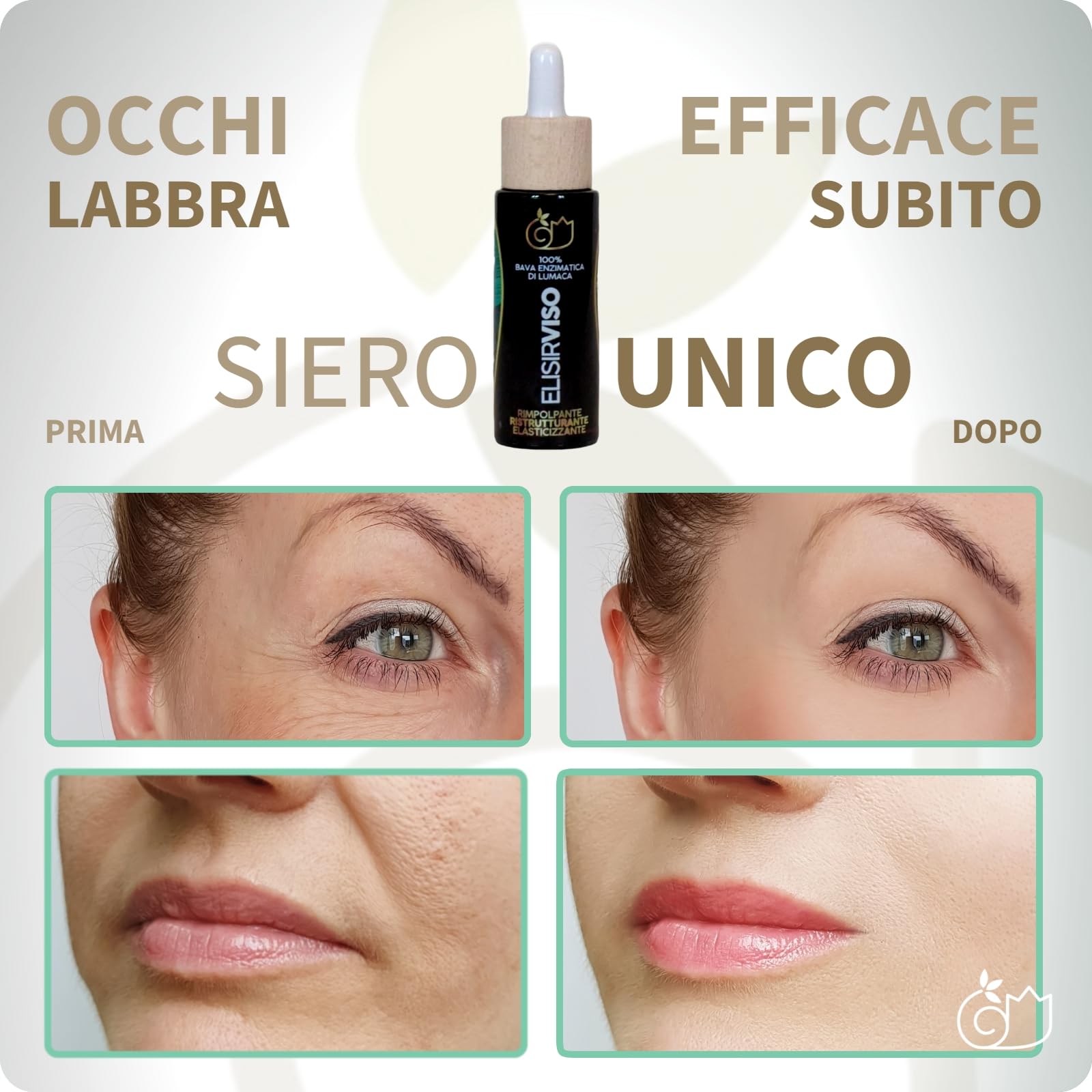 VIVA Set Regalo Skincare Bava di Lumaca Enzimatica, Trattamento Viso Elisir e Purispray, Rigenerante Antiage, Made in Italy, Confezione Regalo con Fiocco