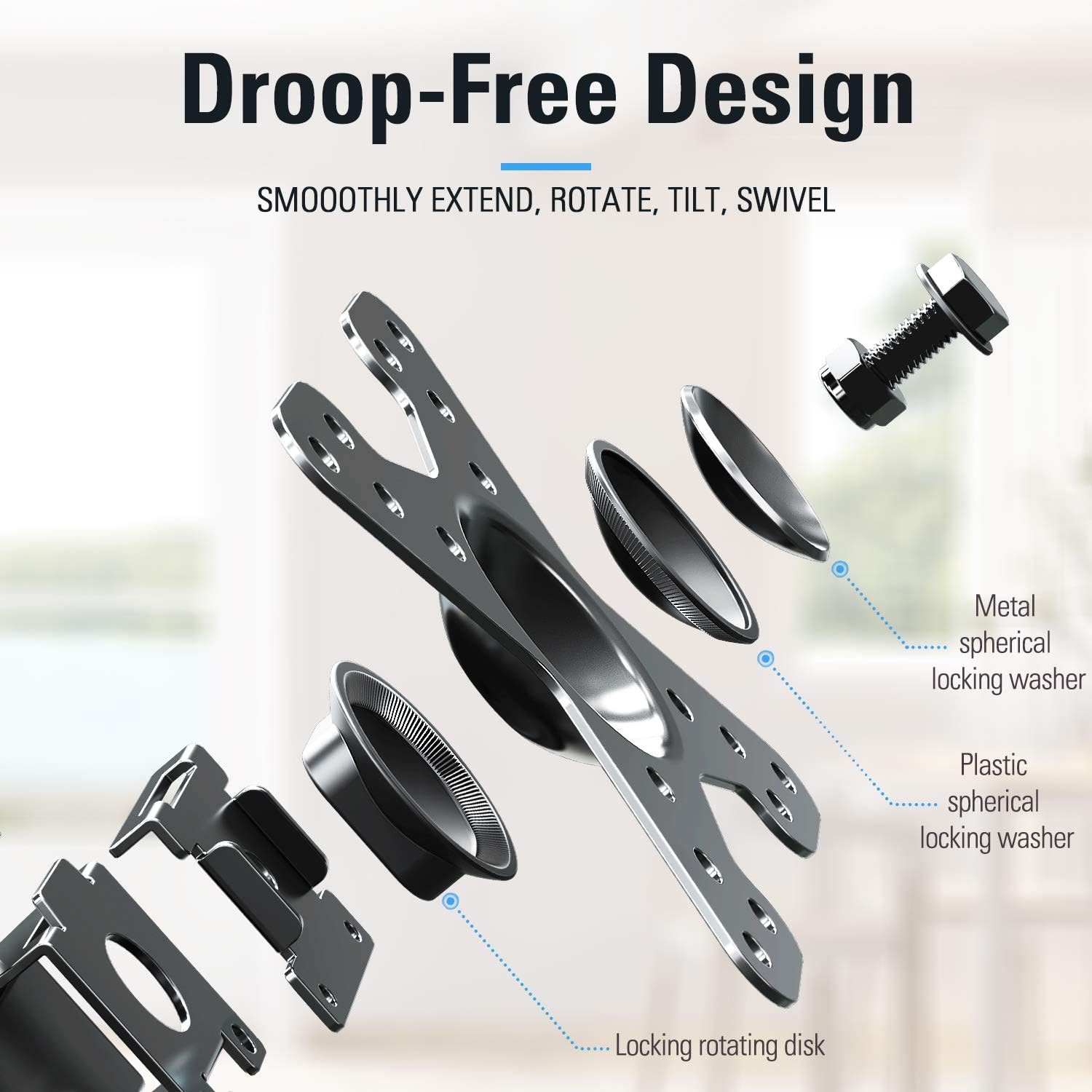 Mounting Dream Full Motion TV Wall Mounts TV Bracket with Articulating Arms for Most 17-39 Inches LED, LCD TV, TV Mount up to VESA 200x200mm and 33 lbs, Monitor Mount (17-39" TV wall mount)