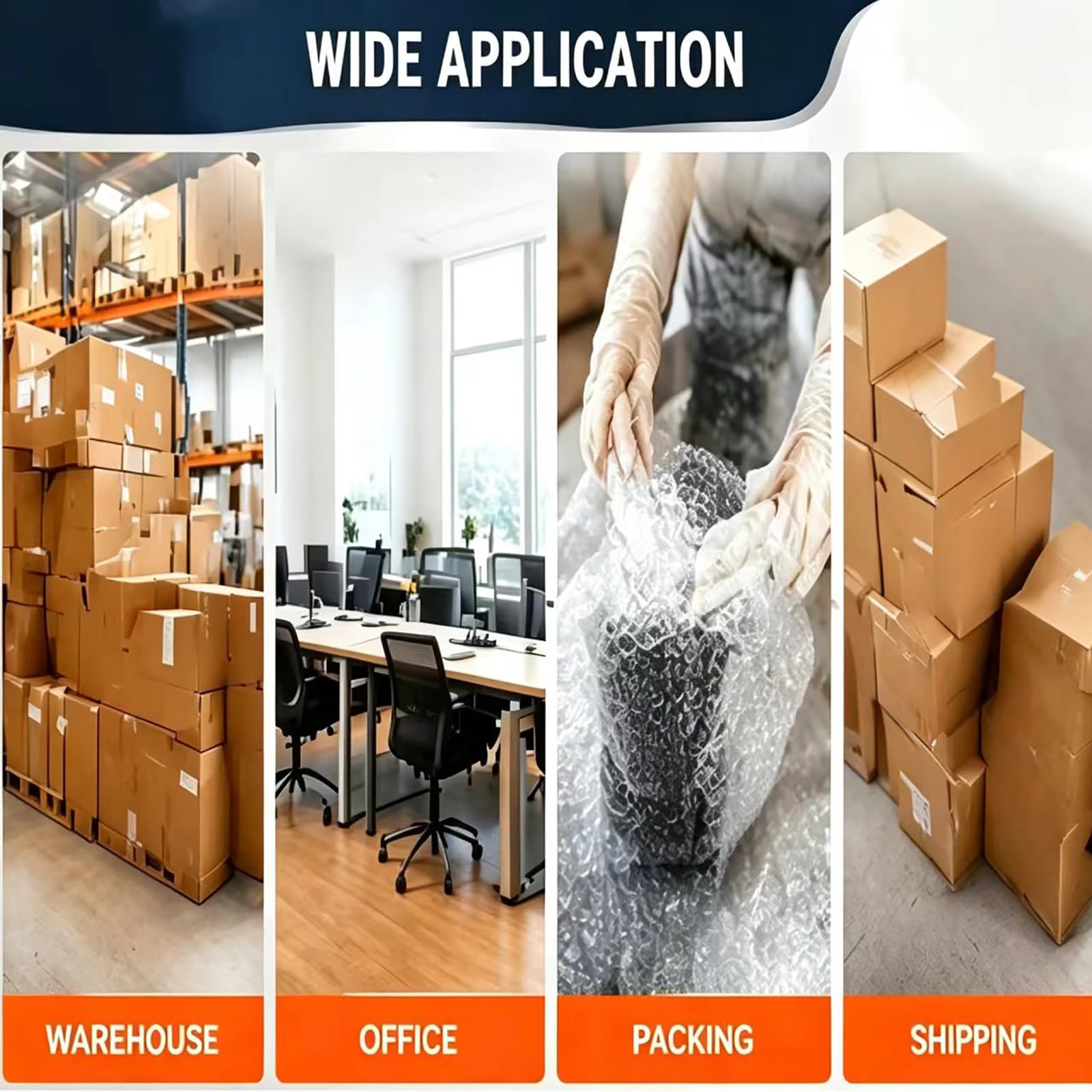 Dispenser per Pluriball Resistente, Design Verticale Salvaspazio | Supporto Manuale per Rotolo di Carta da Imballaggio, Ideale per Magazzini, Imballaggi per E-commerce, Traslochi e Spedizioni