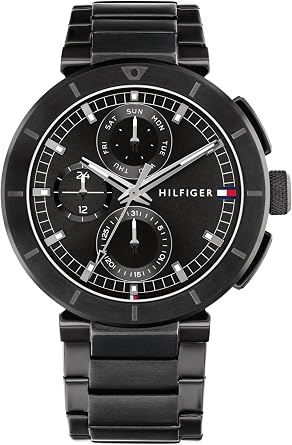 Tommy Hilfiger Analogue Multifunction Quartz Watch for Men with Stainless Steel Bracelet