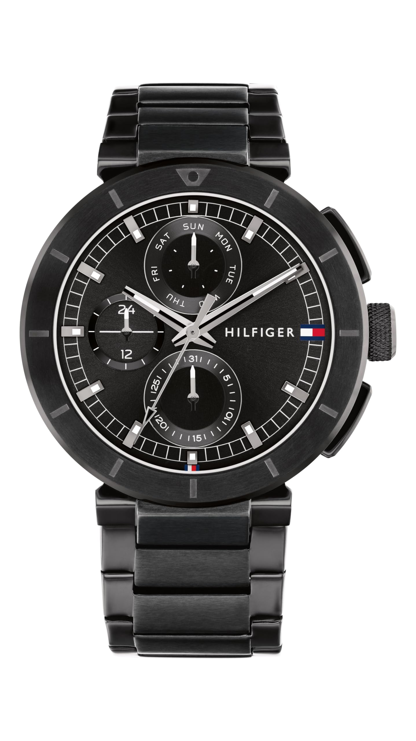Tommy Hilfiger Analogowy wielofunkcyjny zegarek kwarcowy dla mężczyzn z bransoletką ze stali nierdzewnej