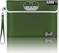 Vista 14 de Bolsa de documentos ignífuga con cerradura (5200℉), soporte para documentos de viaje de 15 x 11 pulgadas, bolsa ignífuga con cremallera para objetos