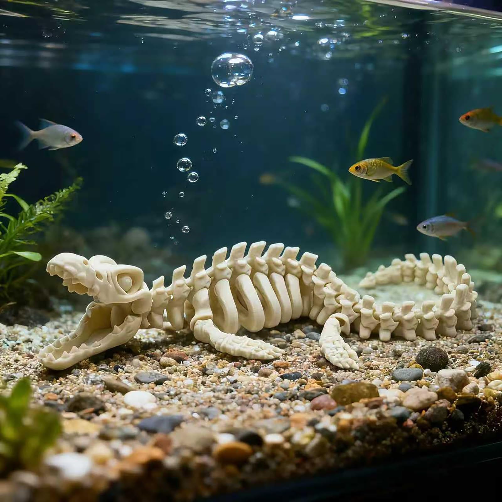 Amazon.co.jp: 3Dプリントモササウルス骨格モデル、デスク装飾用の可動