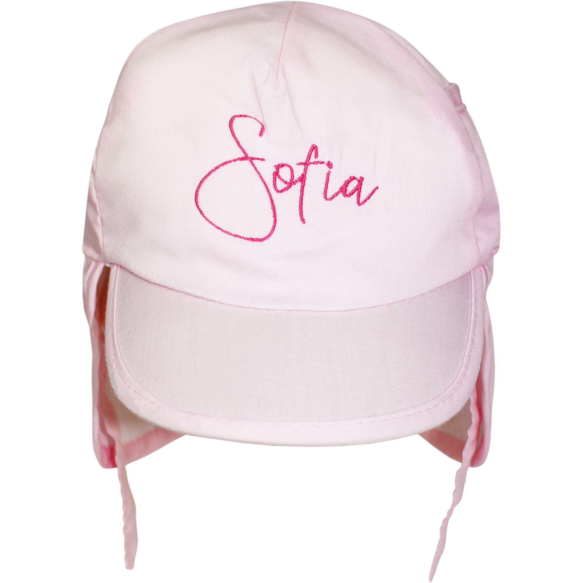 TeddyTs Personalised Baby Girl's Pink Legionnaire Sun Hat (3-6 Months)