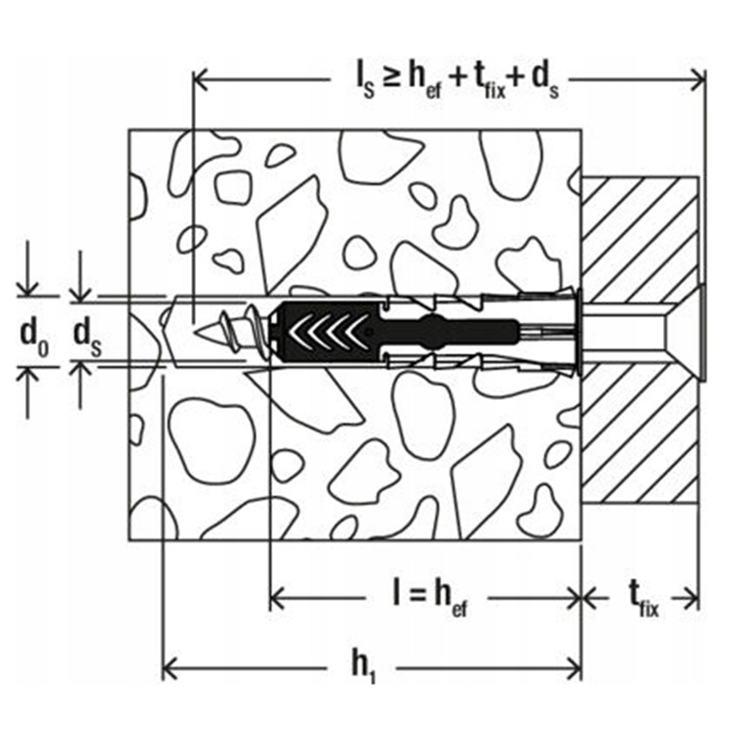 Fischer Chevilles universelles DuoPower 10x50mm - 720 pièces