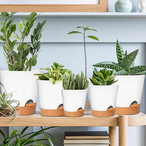 Miniatura 27 de GARDIFE 10/9/8 inch Plant pots, planters for Indoor Plants, self Watering Plant Pot, Flower pots, Black