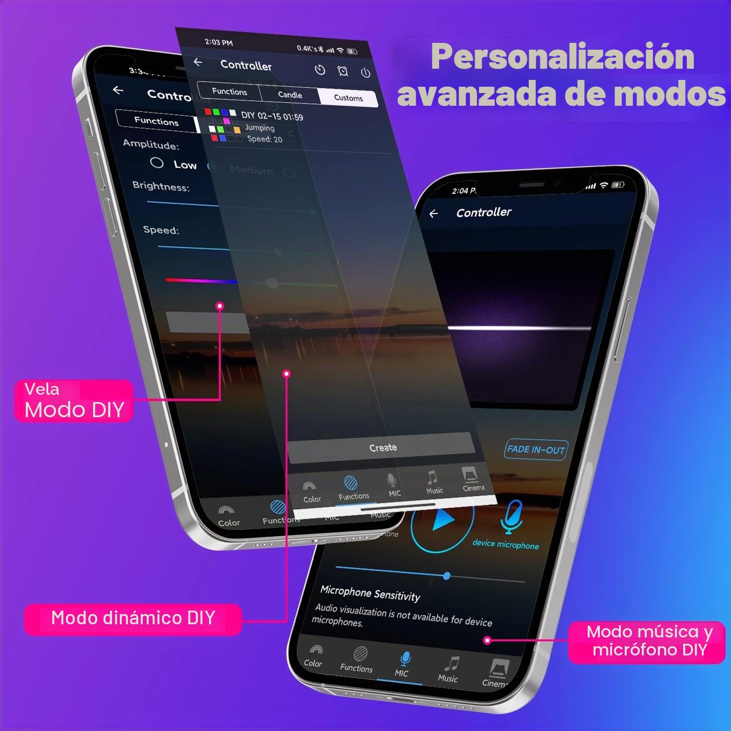 40M IP67 Tira LED Exterior Impermeable, Bluetooth RGB Tiras de LED para Exterior con Aplicación y Control Remoto, Sincronización Musical, para Jardín, Balcón, Terraza y Festivales (40M*1)