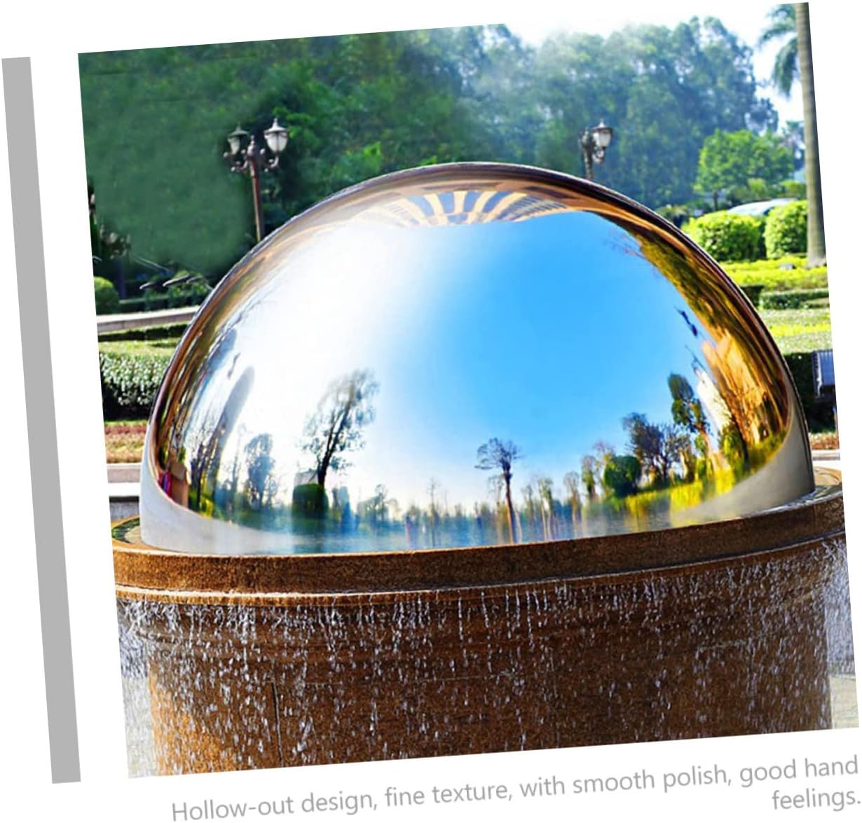 DULAI 6pcs Garden Reflective Ball Gazing Mirror Ball Shiny Sphere Outdoor Mirror Ball Gazing Globe Mirror Ball Garden Decoration Ball Home Field Stainless Steel Hemisphere