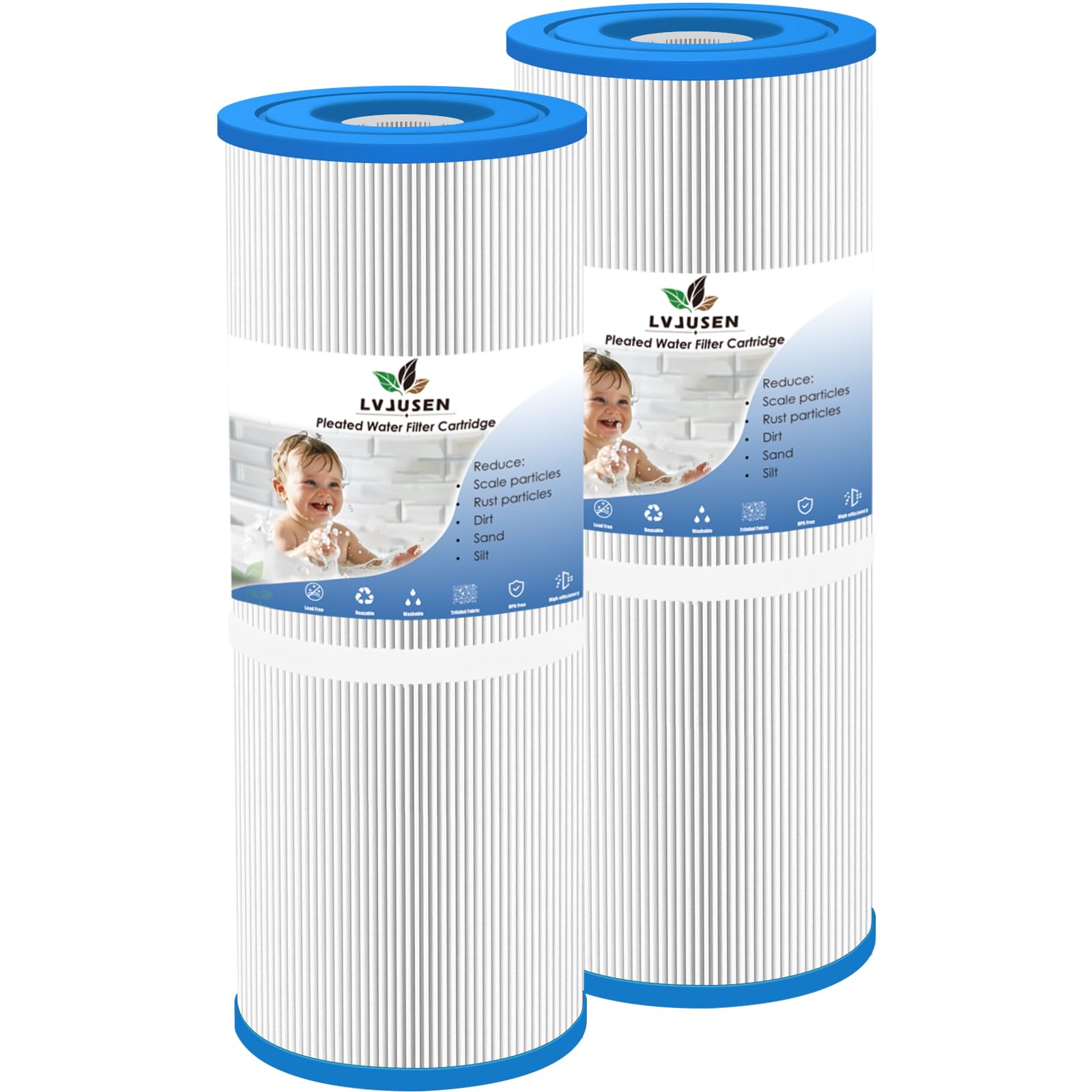 DLMC-4950 Filtro de spa, repuesto para filtro de bañera de hidromasaje Unicel C-4950/filtro de spa PRB50-IN/Guardian 413-212-02/Filbur FC-2390/Jacuzzi J200 Series/5X13 Filtro de spa, 50 pies