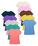 Women's Cotton Stretch Color T Shirts | Casual & Active Basic Tops | Multi Packs