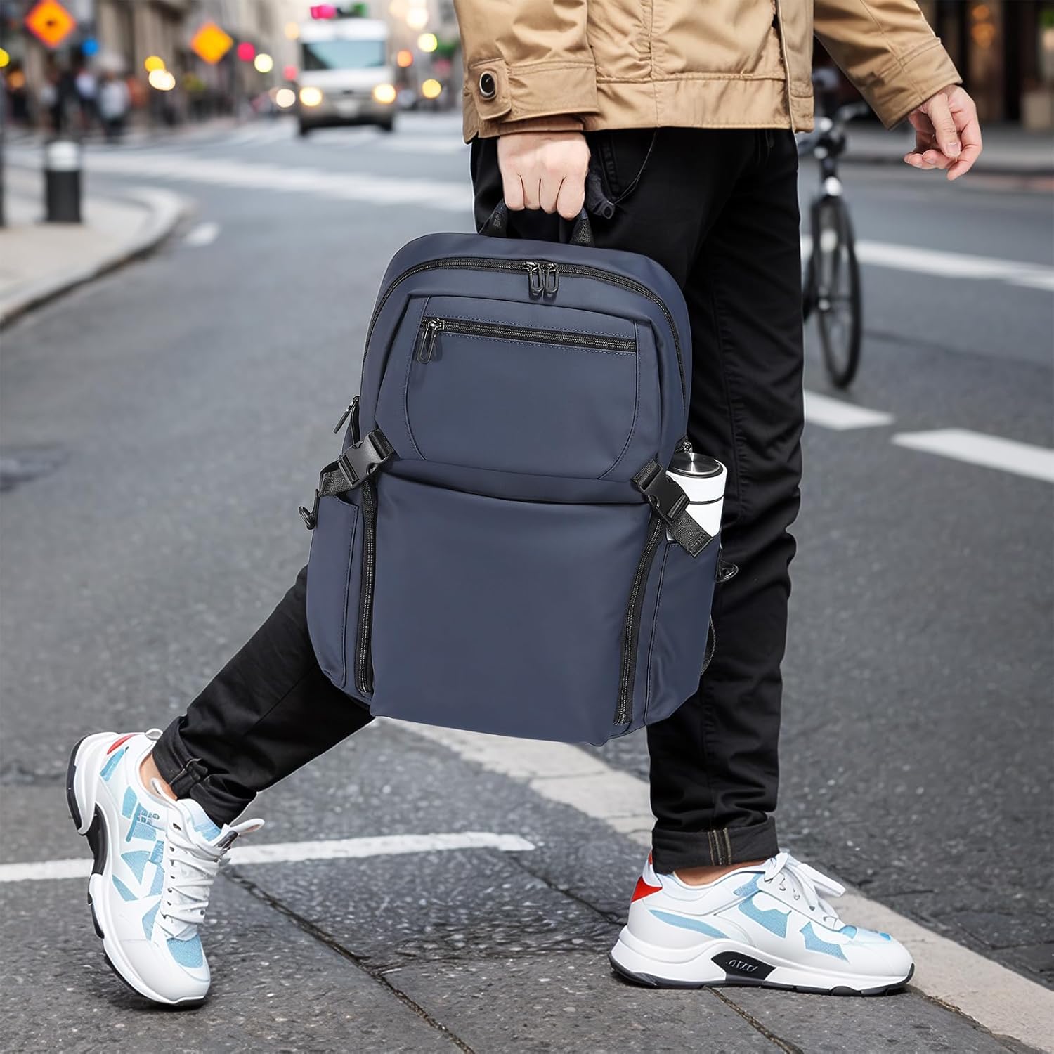 Laptop Backpack Airline Approved Oxford Carry on Luggage Weekender Daypack - Image 7