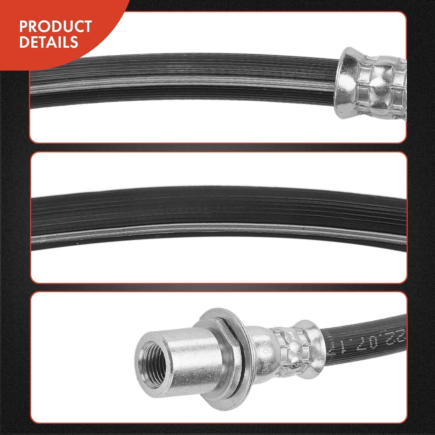 A-Premium Rear Driver or Passenger Side Brake Hydraulic Hose Compatible with Select Lexus Models - LS400 1995-2000, LS430 2001-2006 - Replace# 9094702903, 9094702811