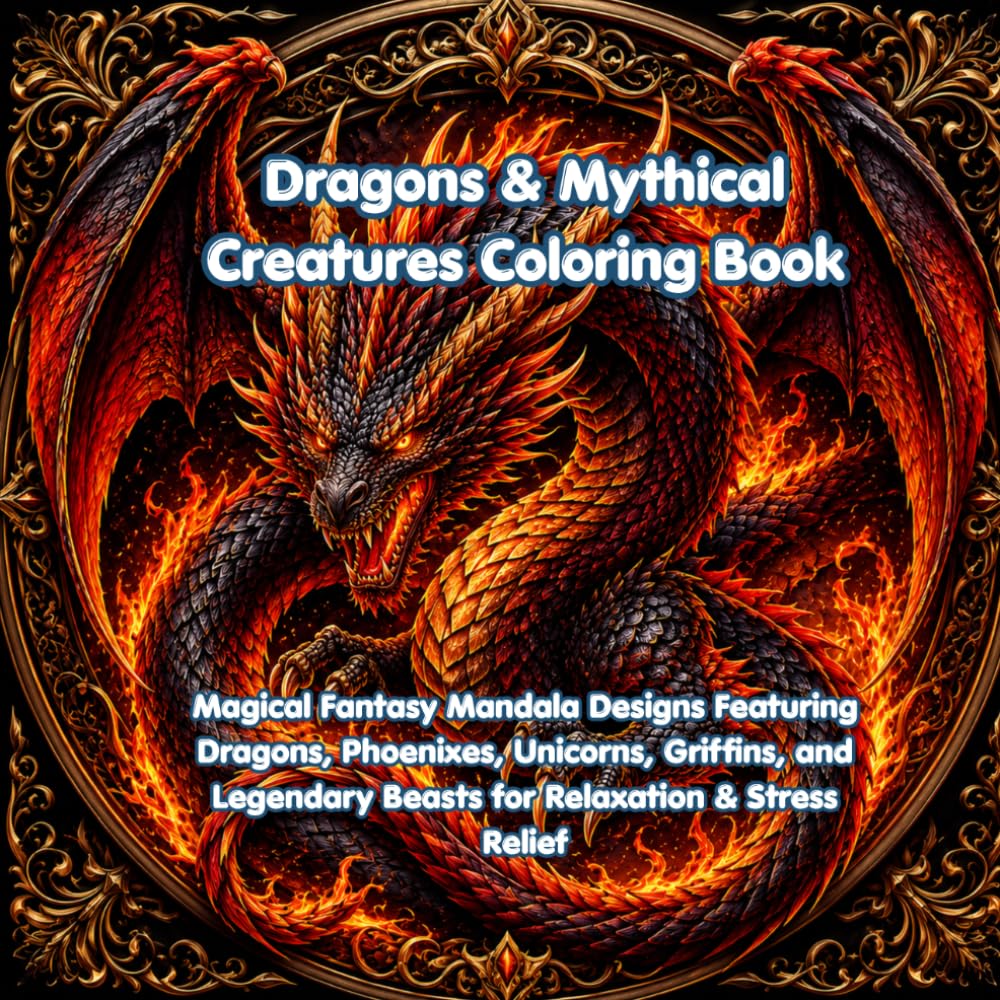 Dragons & Mythical Creatures Coloring Book: Magical Fantasy Mandala Designs Featuring Dragons, Phoenixes, Unicorns, Griffins, and Legendary Beasts for ... Relief (Creative Mandala Coloring Series)