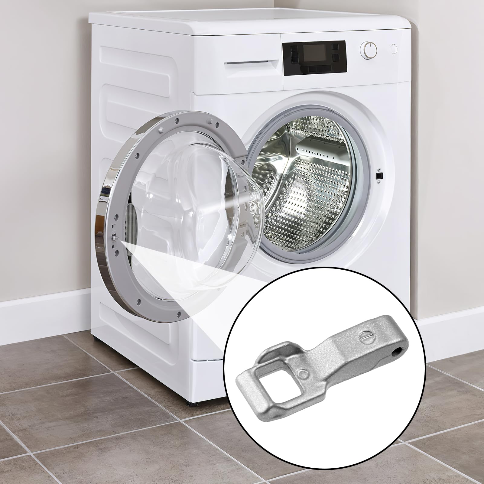 CHEFZOCO Gancio porta lavatrice LG per interruttore con blocco, fermo porta lavatrice LG, codice originale MFG63099101 AGF77417823 MFG62579002 MFG62579001, compatibile con LG di ricarica frontale