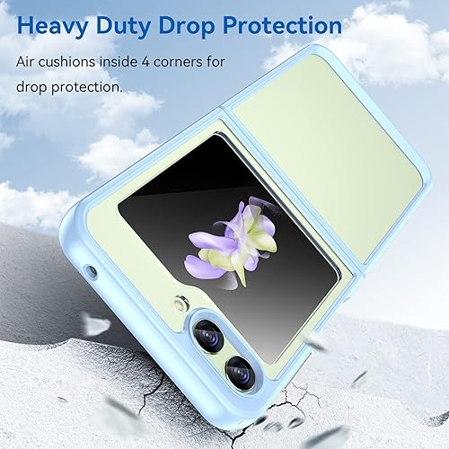 Miniatura 4 de Funda para Samsung Galaxy Z Flip 5 5G Acrílico transparente + TPU Funda protectora transparente sin amarillamiento (azul)