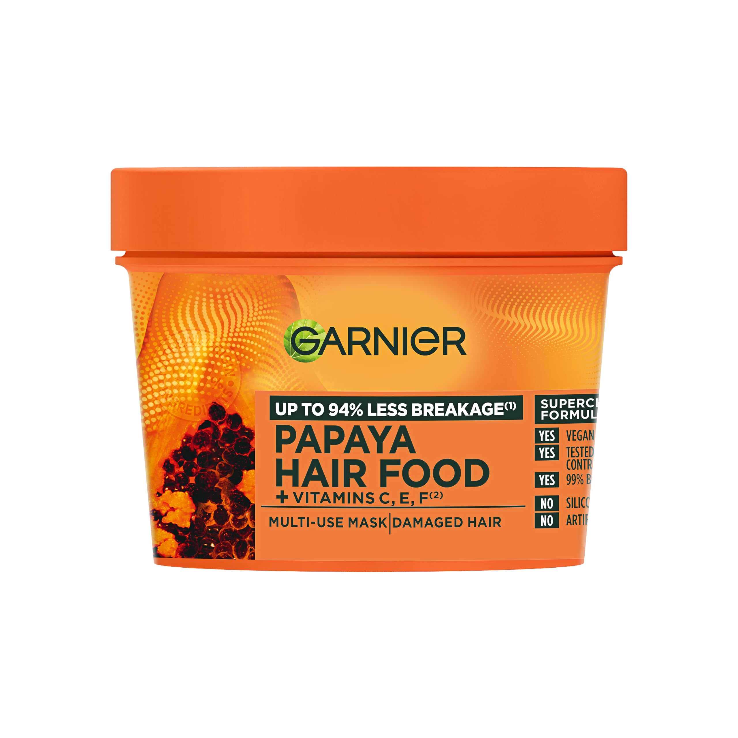 Garnier Hair Food Multi-use, 3-in-1 Hair Treatment Mask, Papaya, 400ml