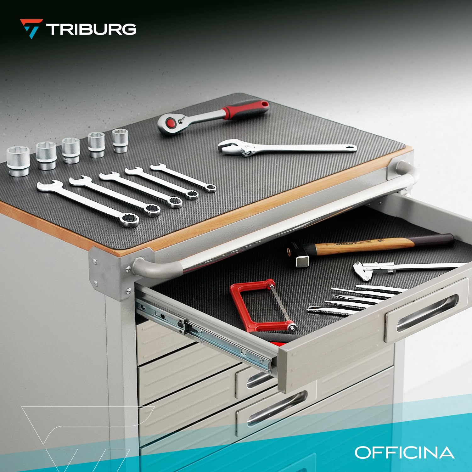 TRIBURG Tappetino universale antiscivolo 120x100cm Tagliabile e impermeabile - Tappetino per bagagliaio auto - Tappetino antiscivolo auto - Tappetino antiscivolo cassetti