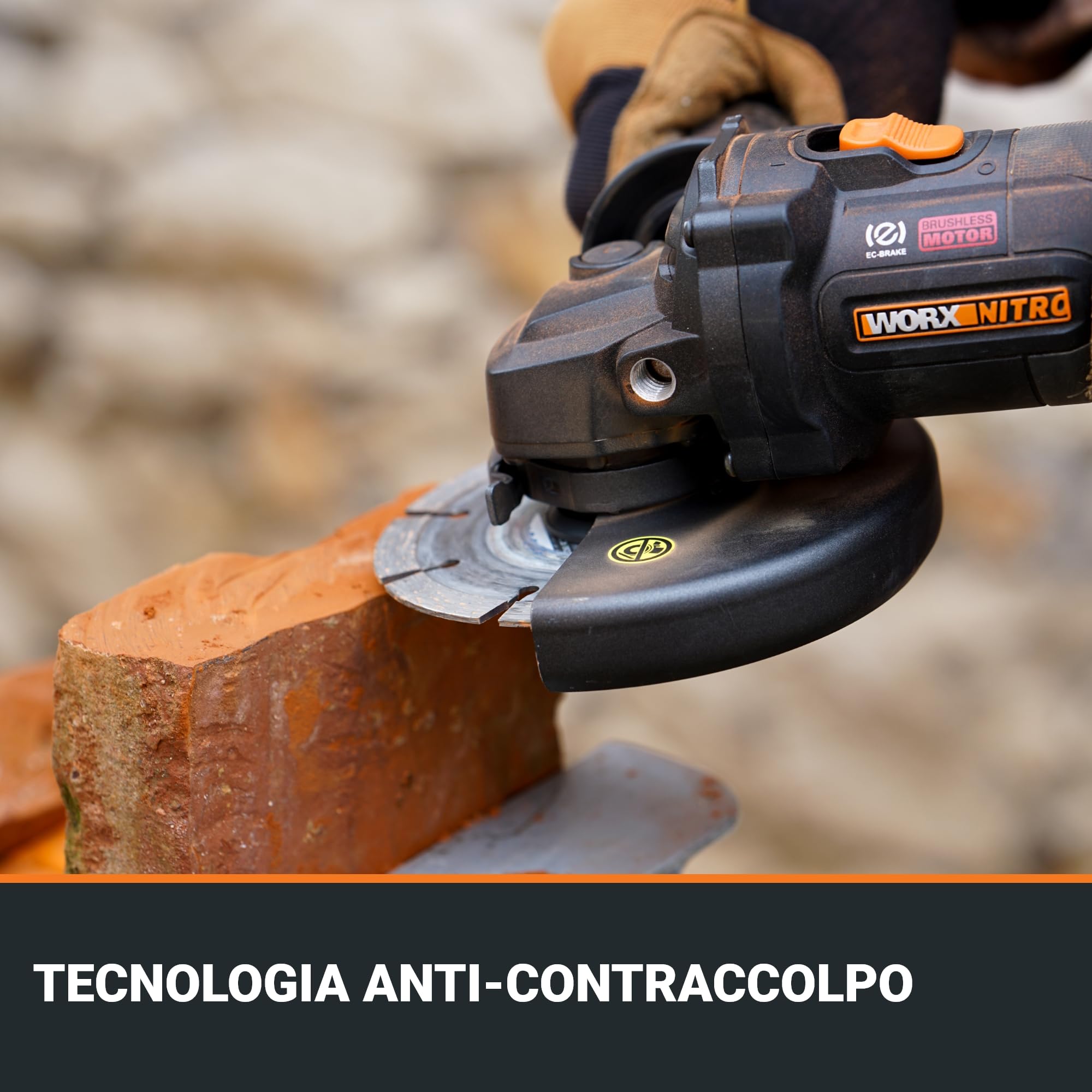 Worx WX814.9 Smerigliatrice a batteria 20 V Max. | 125 mm | Senza batteria o caricatore