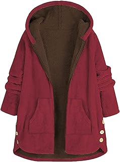 Beudylihy Women's Coat Large Sizes Parka Long Lined Winter Parka Lined Quilted Coat Lightweight Down Coat Oversize Velvet Jacket Fur Coat Winter Jacket Outerwear