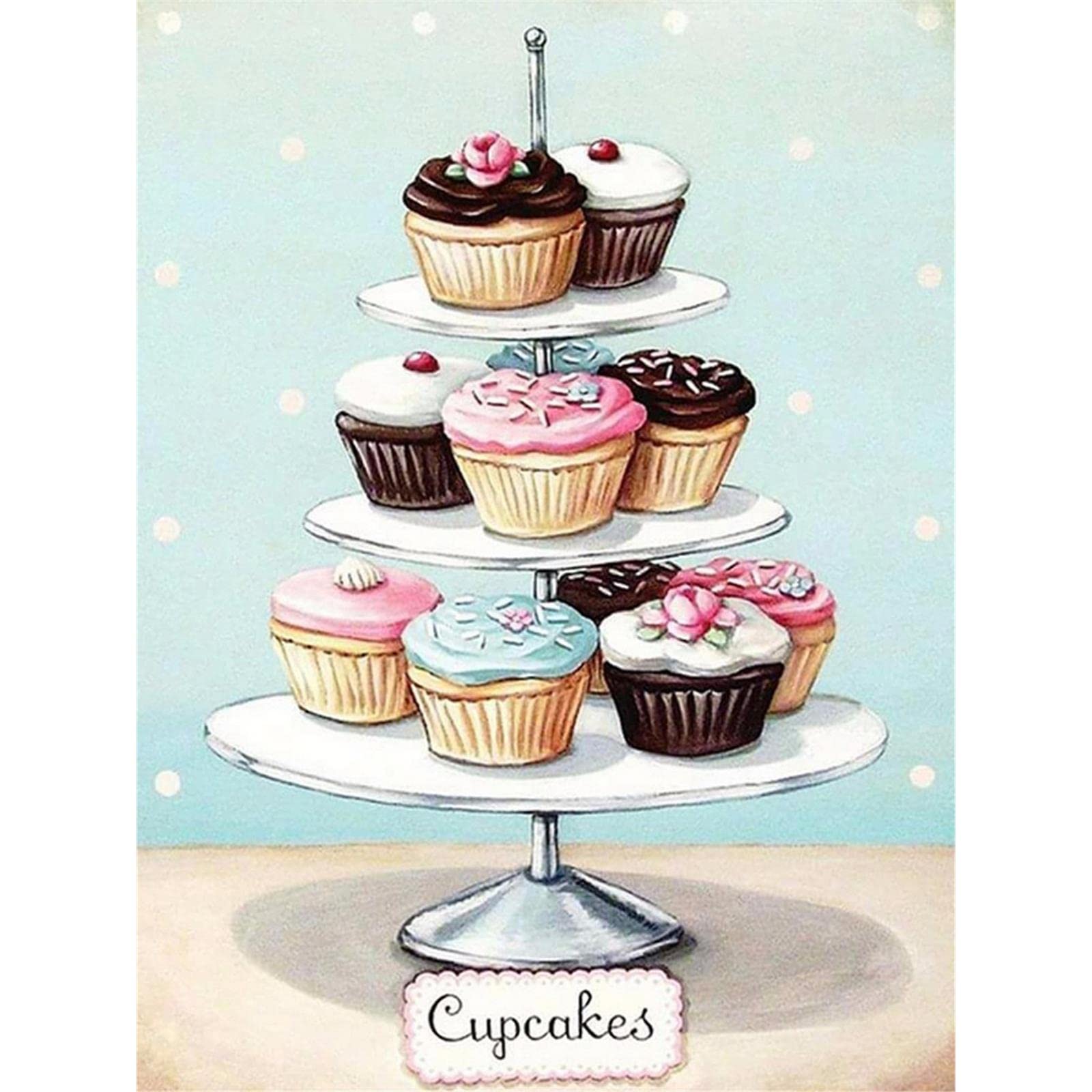 YSCOLOR Diamond Painting 5D Kit – Paesaggio Torta 30x40cm, Fai Da Te Ricamo E Decorazione Casa