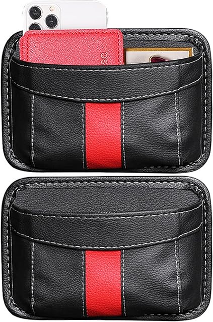 Okedar Pack of 2 Car Seat Gap Storage Box Car Seat Console Organiser Universal Car Seat Organiser Side Car Seat Side Pockets Organiser for Storing Car Items Placement Mobile Phones