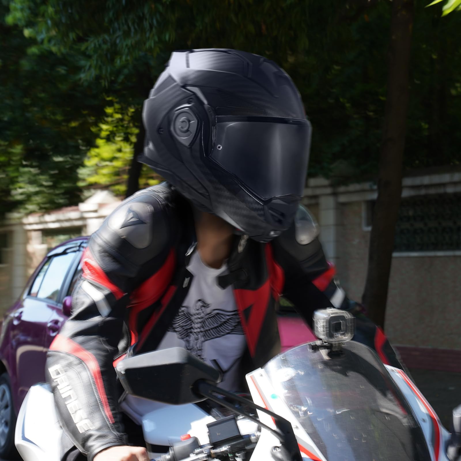 VCOROS Visera Casco Moto para FF901/Advant X,Visiera per Casco modular da Moto,Visera de Lente para Casco Protección contra Viento,Accesorios de Protección Facial (Negro)