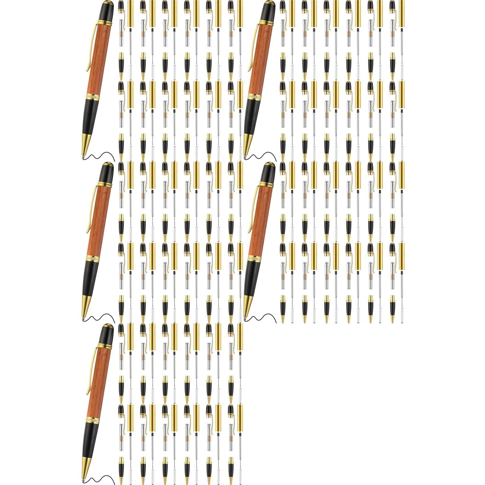 60er-Pack Stifte-Set Aus, Drehbares Kugelschreiber-Set mit -Drehteller Aus Kupfer, DIY-Unterrichtsbedarf C