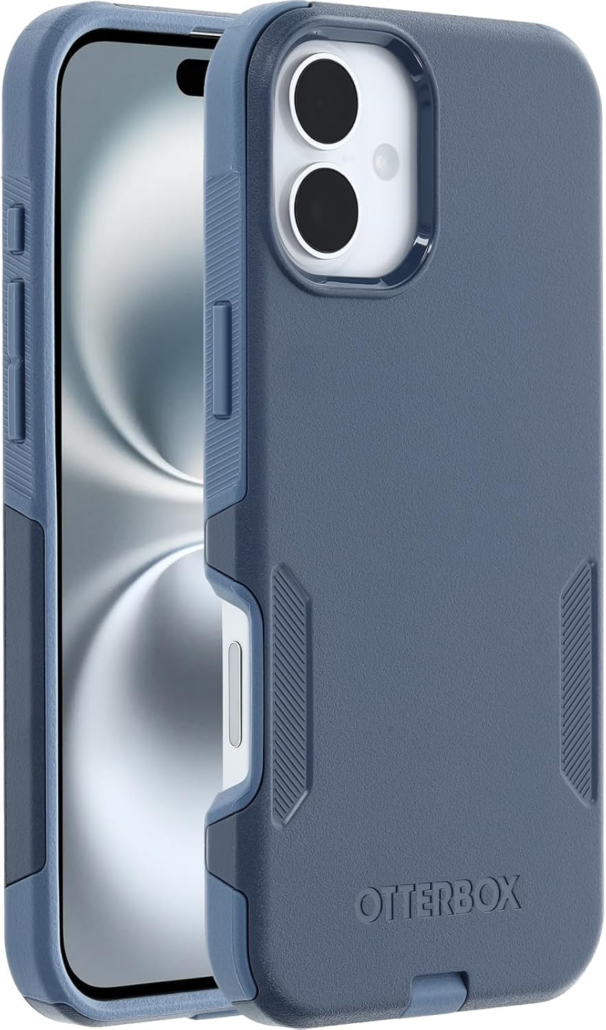 Coque iPhone 16 Commuter OtterBox bleu fine antichoc rigide