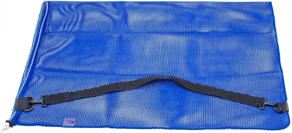 Mesh Bag for Swimming, Boating, Snorkeling, Scuba, Beach & Toys, BG0115, Blue, Large