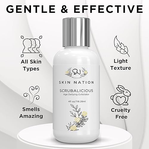 Miniatura 5 de Scrubalicious Limpiador facial hidratante con aloe vera y ácido glicólico, limpiador facial suave, exfoliante facial, limpiador facial, limpiador de