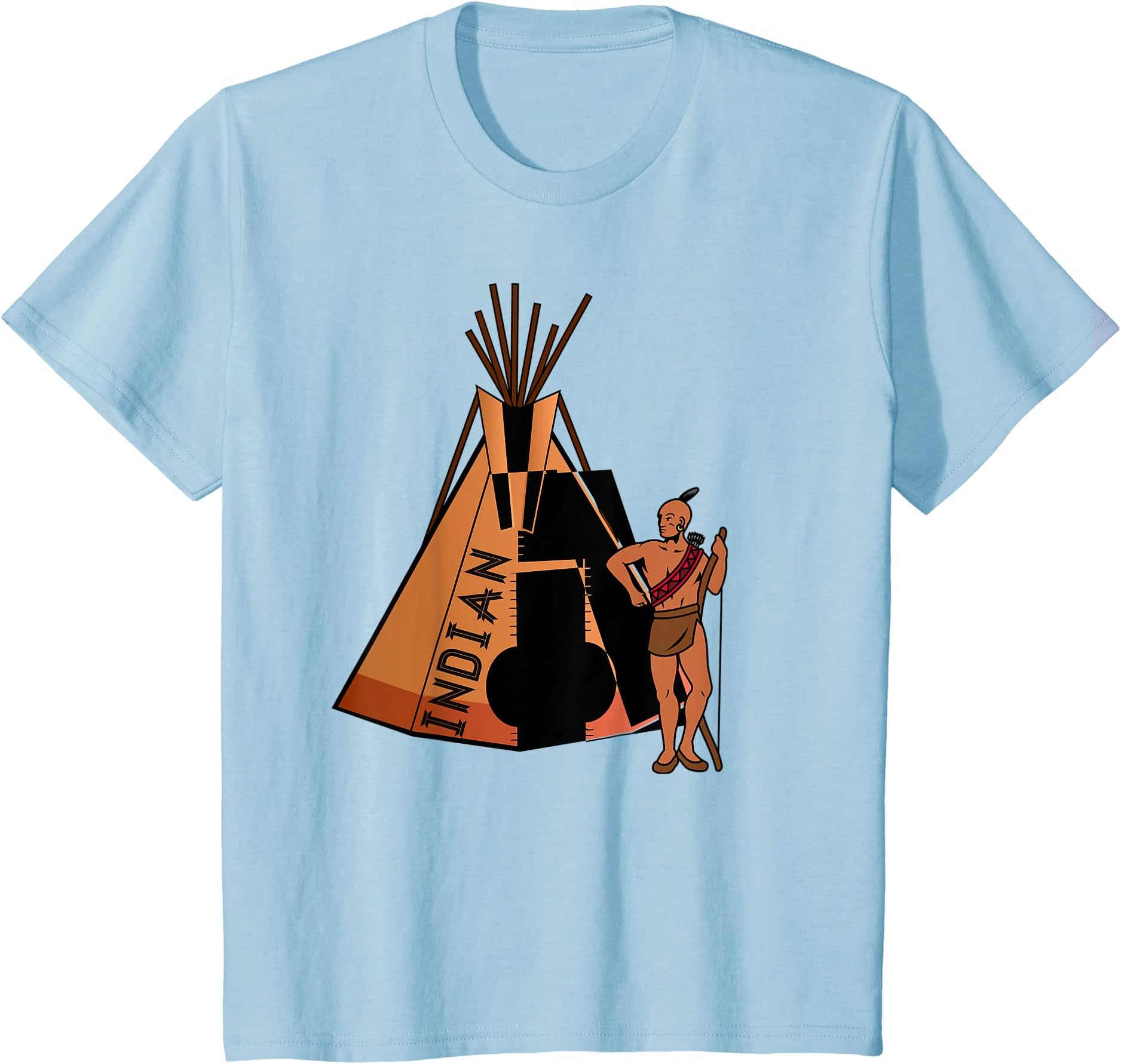 Indian Shirts 555Youth Indian Teepee T-shirt Boys Girls Child Indigenous T-Shirt