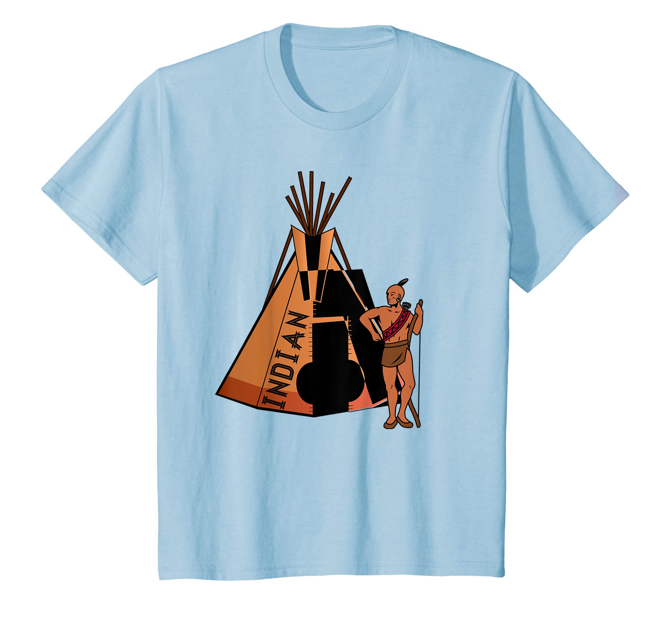 Indian Shirts 555Youth Indian Teepee T-shirt Boys Girls Child Indigenous T-Shirt