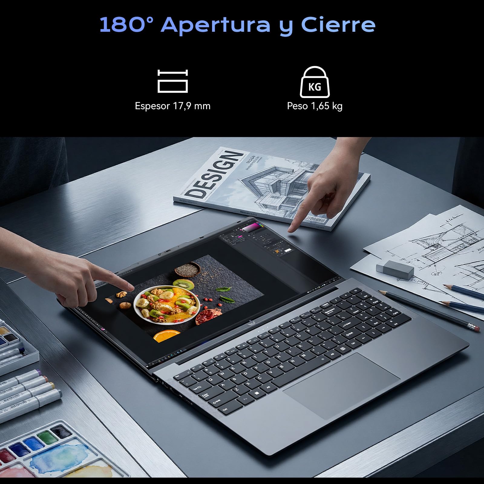 ACEMAGIC 15,6 Pulgadas Ordenador Portatil Procesador Ryzen 4300U (Superar N95/N150/3500U/3200U) hasta 3,7 GHz 16 GB RAM DDR4 512 GB SSD Expansión 2 TB, Portátil USB, BT5, WiFi, HDMI, Laptop Oficina