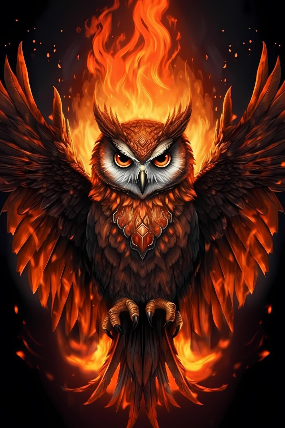 CUEAEAD Glowing Owl Diamond Art for Adults, 18x24 inch Animal 5D Round Rhinestones Diamond Painting for Adult Embroidery Art Kit, for Home Wall Decor Bedroom Decor or Birthday Gifts