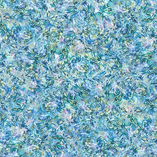 Robert Kaufman Fabrics Claude Blue Jay Impressionist