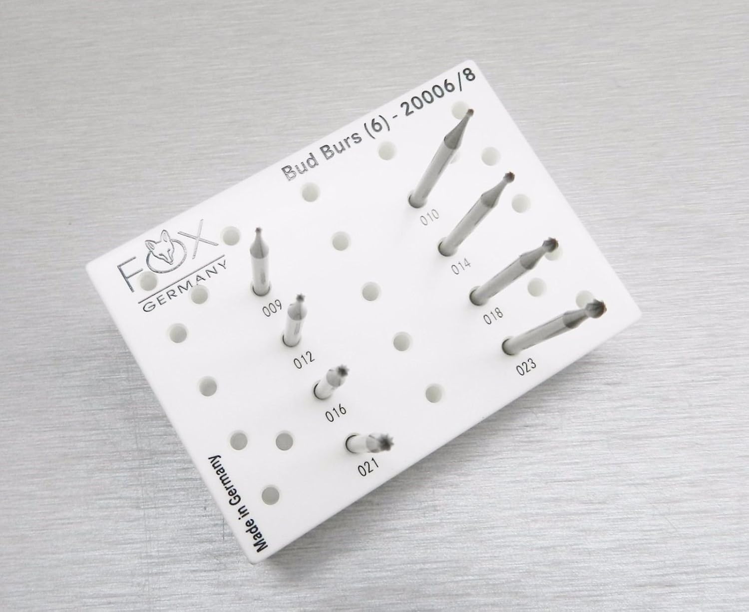 Fox Jewelry Bud Burs Set 8 Pc Jewelers Single Cut Setting Fig 6 Rotary Tool Bur