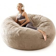 Giant Beanbag Chair 6FT Bean Bag Chairs for Adults with Filler, Reading Chair Cloud Boneless Couches for Living Room Furniture Memory Foam, Lazy Sofa