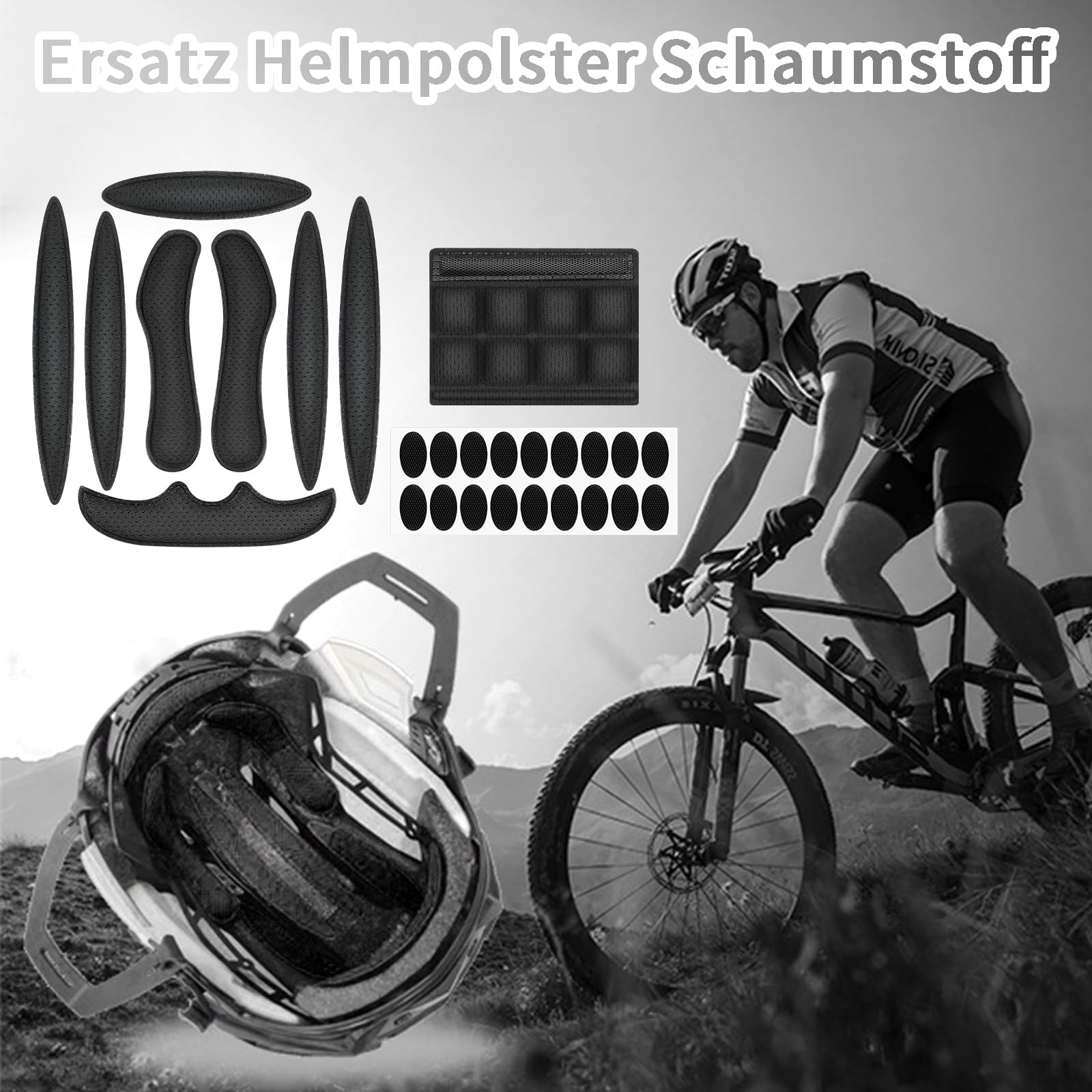 Helmpolster 2er Set - Ersatzpolster Für Fahrrad- & Motorradhelme
