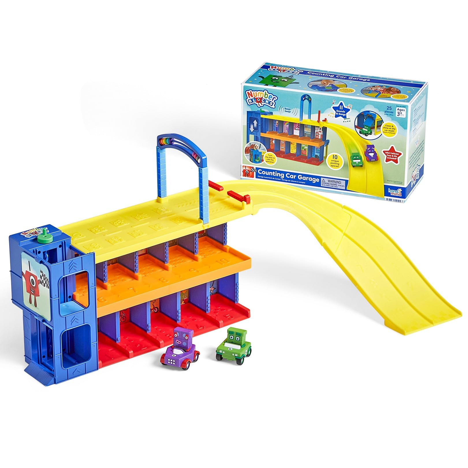Amazon.com: hand2mind Counting Car Garage, Race Car Track, Toy