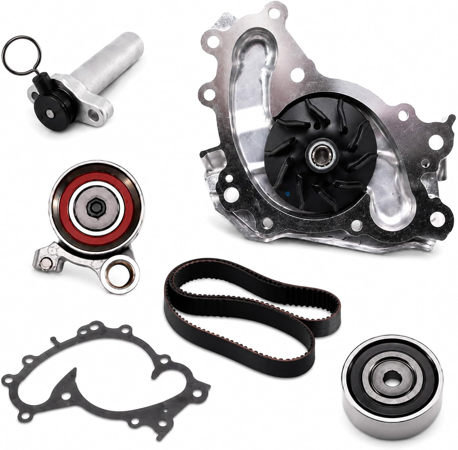 TKT-024 Timing Belt Kit with Water Pump Fits for 1994-2004 Toyota Camry/Avalon/Sienna/Solara & 1994-2003 Lexus ES300/RX300，3.0L 1MZFE V6; TKT024