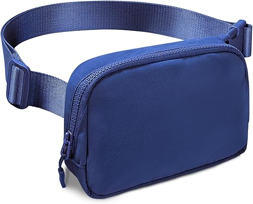 Meyfancy Riñonera para mujer, riñoneras, bolsas cruzadas con correa ajustable para correr, viajar, entrenar, impermeable, Azul (Peacock),