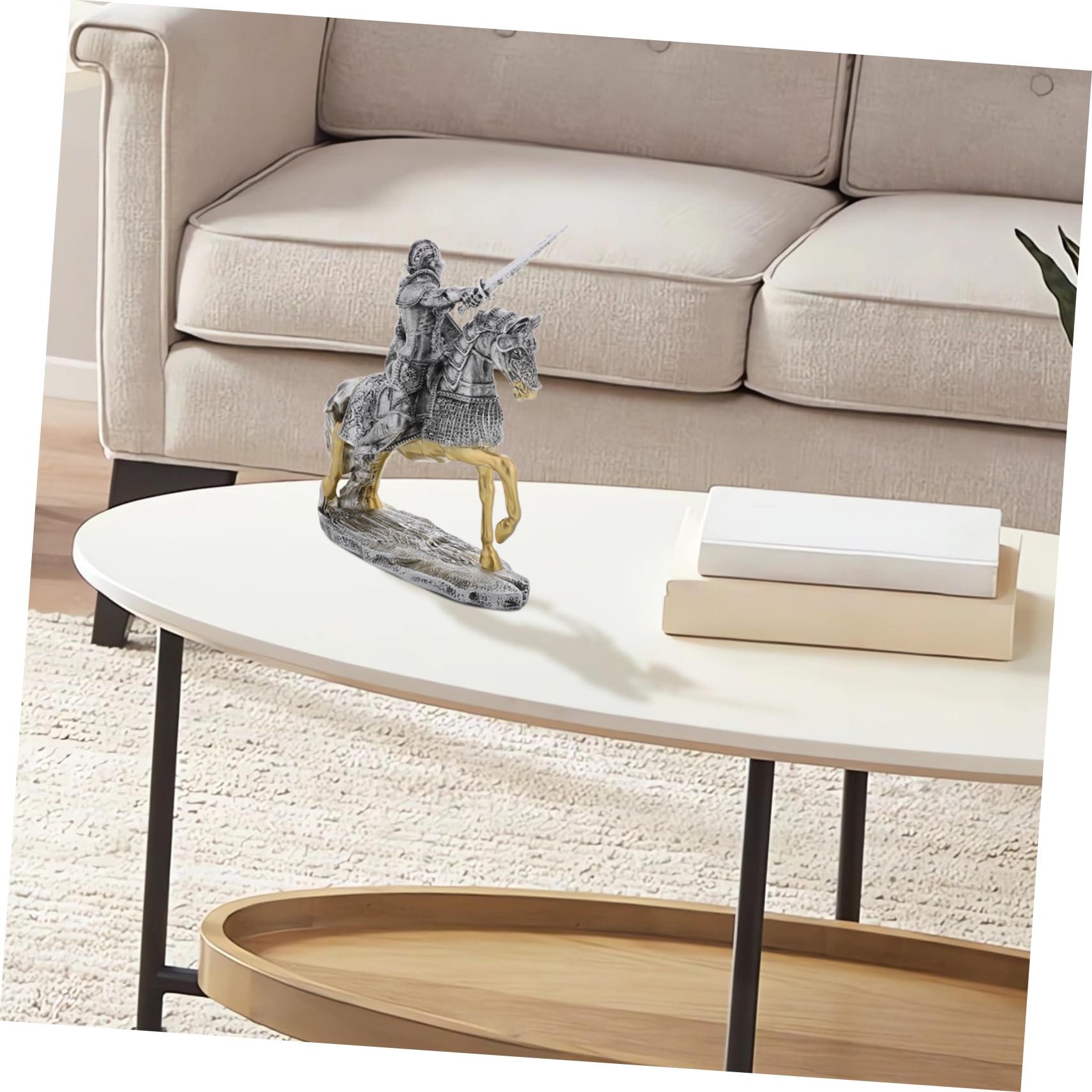 Vintage Wachsoldat Statue aus Kunstharz für Schreibtischdekoration | Silber, Feine Verarbeitung mit Detailreicher Ausführung, Vielseitig Platzierbar für Büro und Zuhause