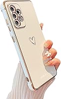 Vista 108 de ZTOFERA Funda diseñada para Google Pixel 7a, bonito diseño de corazones de amor con borde chapado y protección de lente de cámara, para Google Pixel