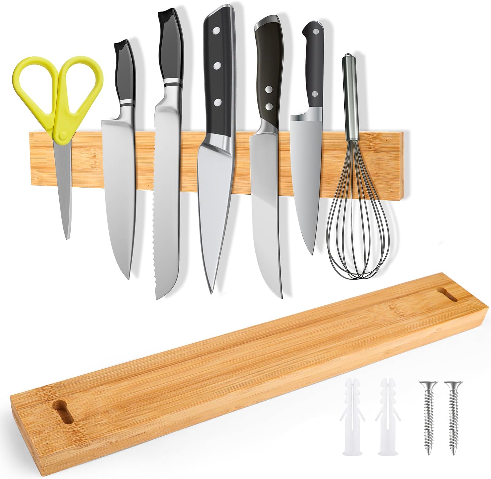 Barre Magnétique Pour Couteaux Newaner - 30 Cm, Argent, Fixation Sans Perçage