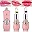 BKPPLZP 2 Pack Crystal Flower Jelly Lipstick,Magic Color Changing Lipstick,PH Clear Temperature Color Changing Lip Gloss,Lip Balm,Long Lasting Nourishing Moisturizing Lip Stick Set(Set C)