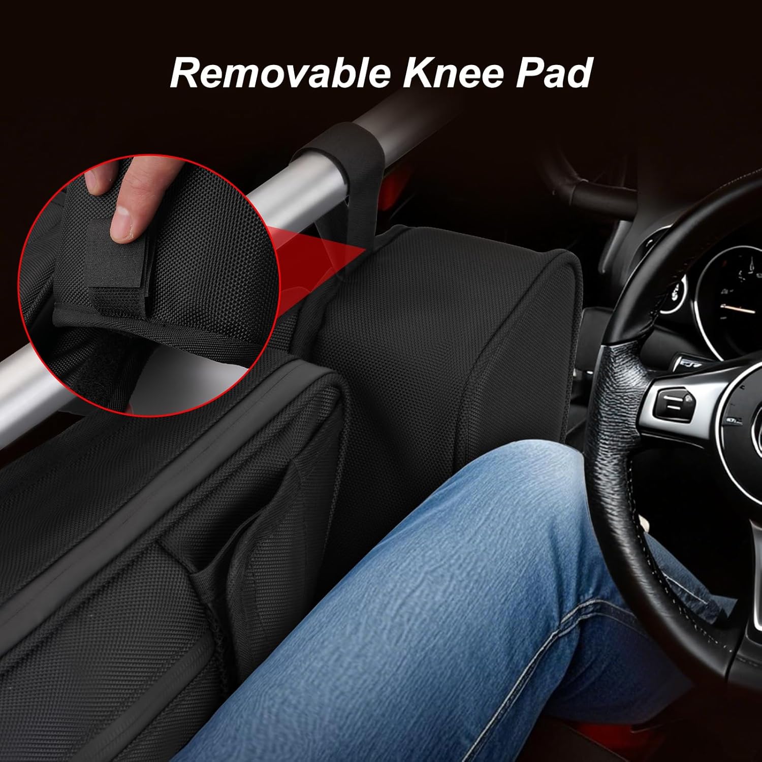 MOSISO 2 Pack X3 Door Bags Compatible with Can Am Maverick X3 and Max 2017-2025 Models, UTV Side Storage Organizer Bags with Cup Holder & Removable Knee Pad, Black